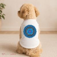 Happy Hanukkah Mandalla Star Of David Menorah Doggie Tank thumb 2