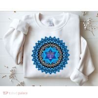 Happy Hanukkah Mandalla Star Of David Menorah Sweatshirt thumb 2