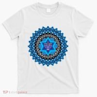 Happy Hanukkah Mandalla Star Of David Menorah T-Shirt thumb 0
