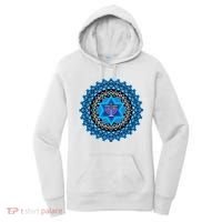 Happy Hanukkah Mandalla Star Of David Menorah Women's Hoodie thumb 0