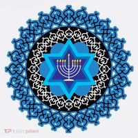 Happy Hanukkah Mandalla Star Of David Menorah Women's Tank Top thumb 5