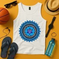 Happy Hanukkah Mandalla Star Of David Menorah Tank Top thumb 4