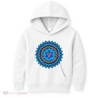 Happy Hanukkah Mandalla Star Of David Menorah Kids Hoodie thumb 0