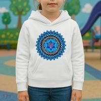 Happy Hanukkah Mandalla Star Of David Menorah Kids Hoodie thumb 3