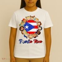 Hispanic Heritage Month Shirt Puerto Rico Girls Boys T-Shirt thumb 4