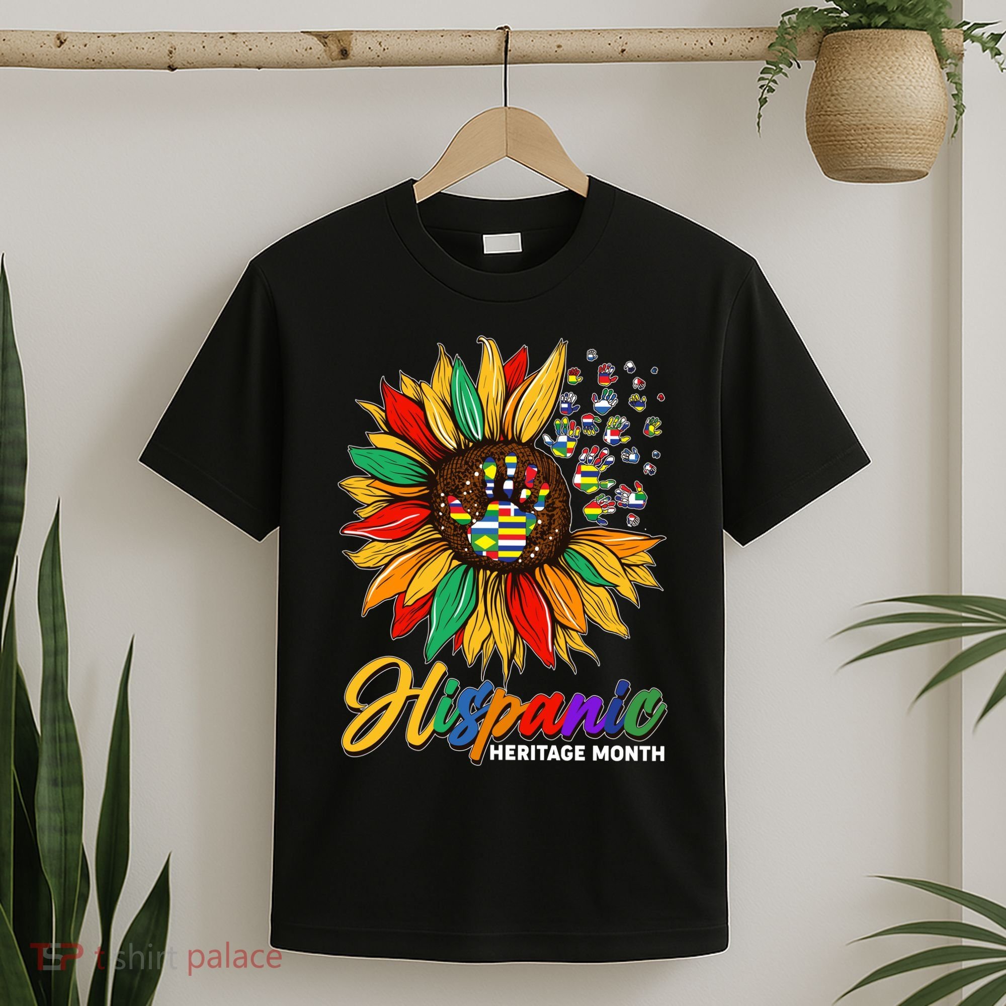 Hispanic Heritage Month Sunflowers Flags T-Shirt