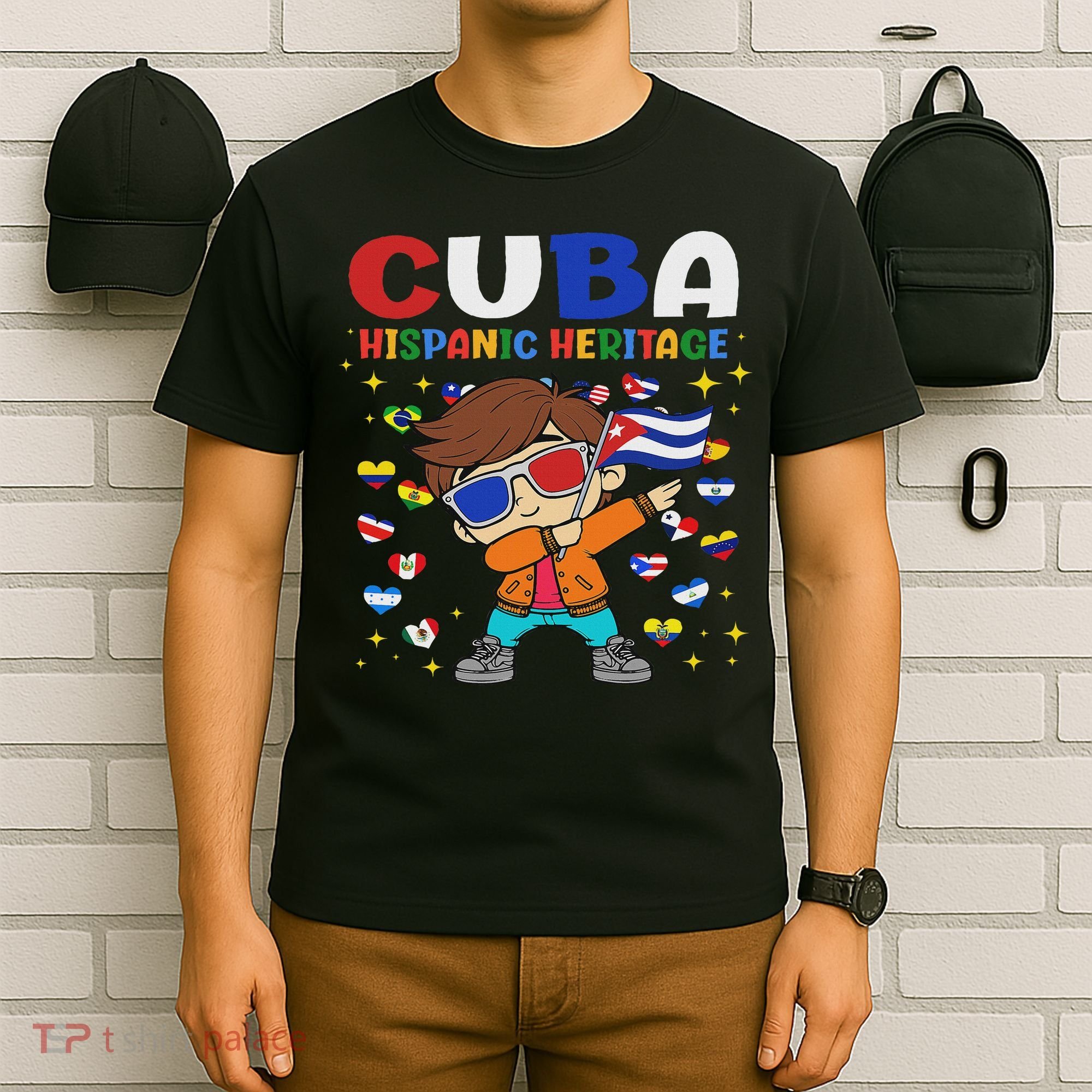 Hispanic Heritage Month Cuba Flag Cuban Boy T-Shirt