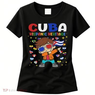 Hispanic Heritage Month Cuba Flag Cuban Boy Women's T-Shirt