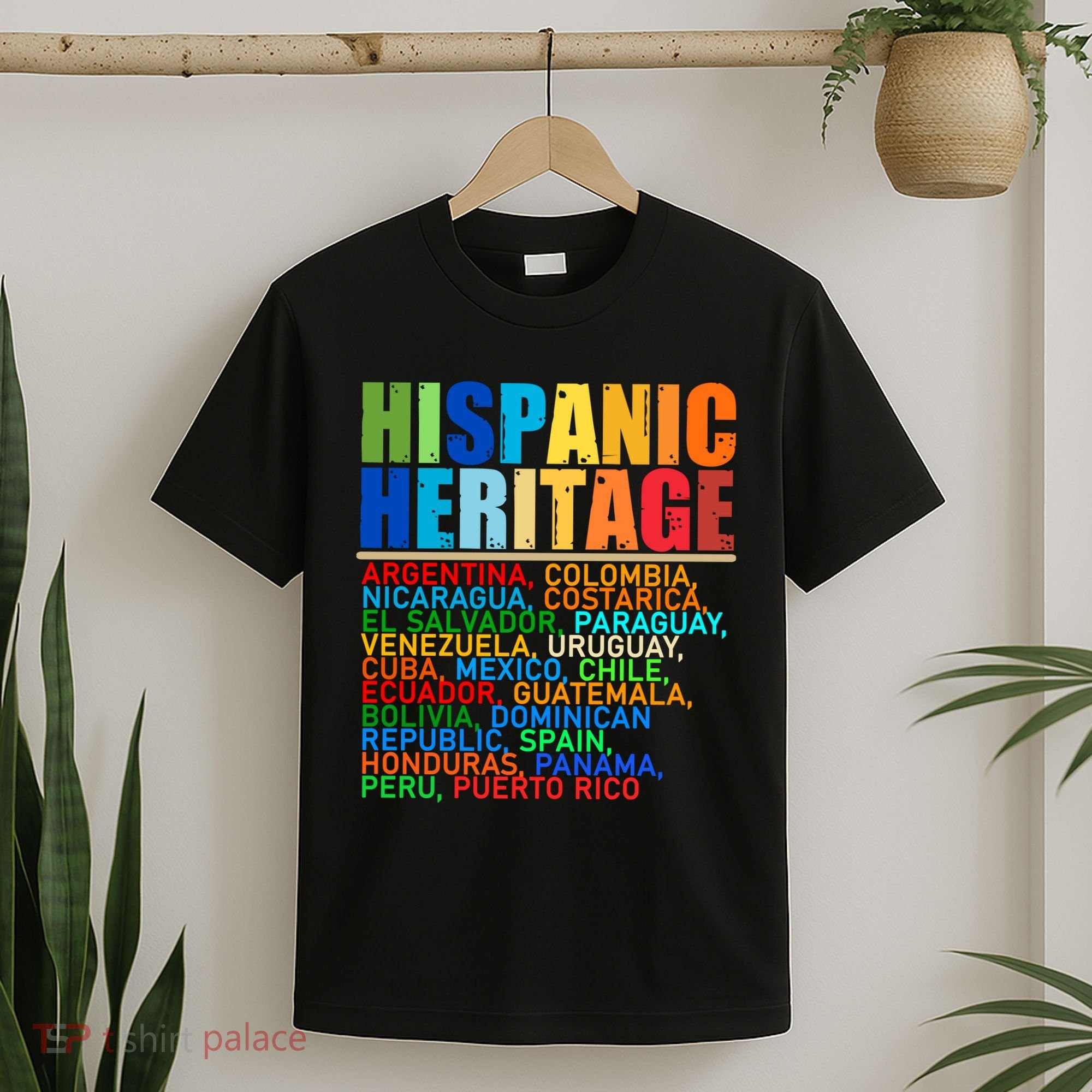 Hispanic Heritage Month National Latino Countries Names T-Shirt
