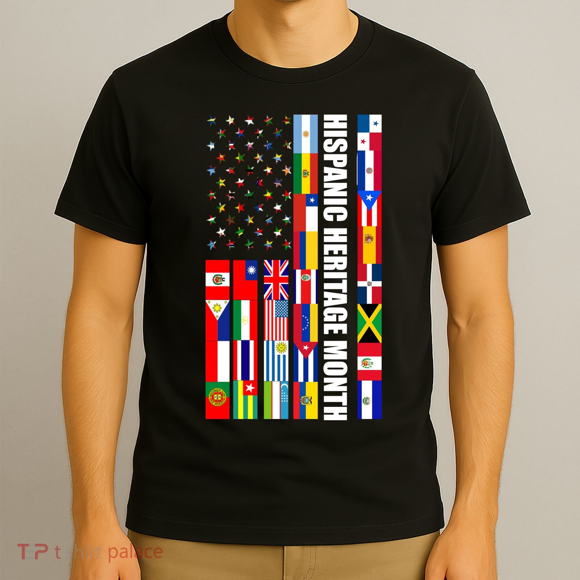 Hispanic Heritage Month Countries United Flag T-Shirt
