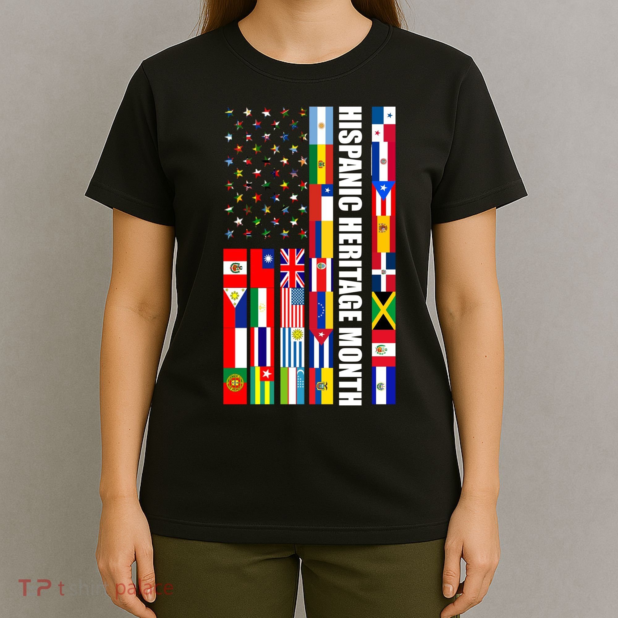 Hispanic Heritage Month Countries United Flag T-Shirt