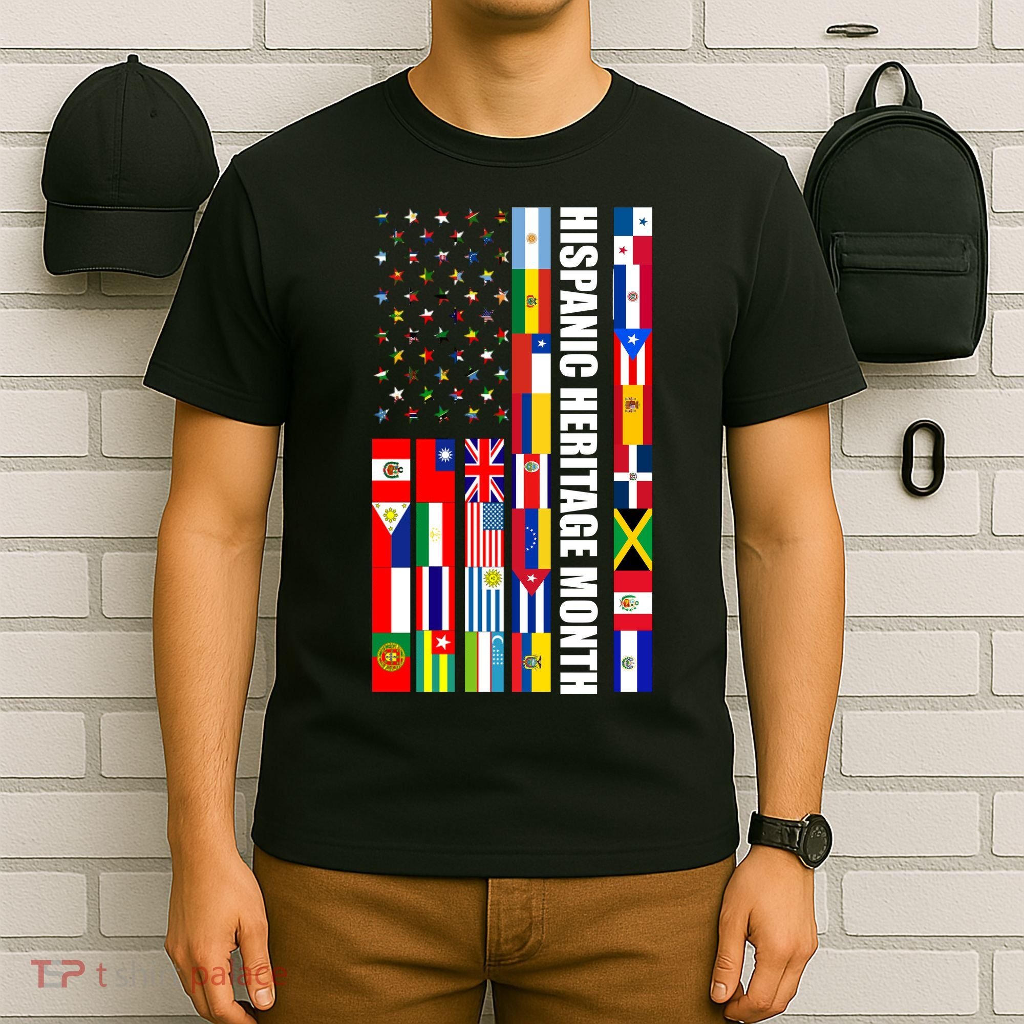 Hispanic Heritage Month Countries United Flag T-Shirt