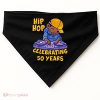 Hip Hop Music 50th Anniversary Black History DJ Dance Rapper USA-Made Doggie Bandana thumb 0