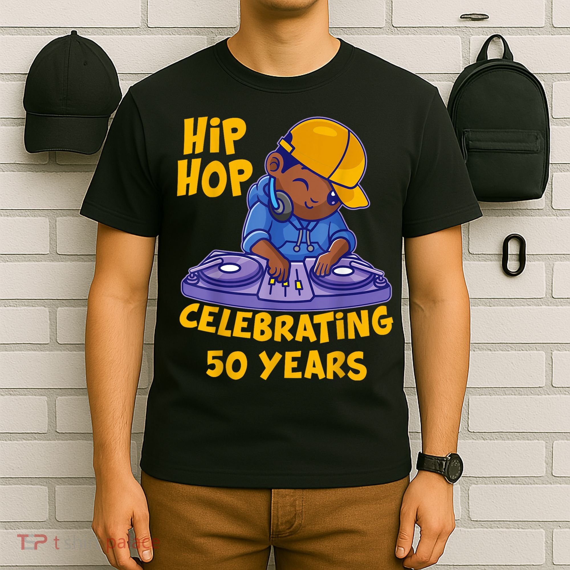 Hip Hop Music 50th Anniversary Black History DJ Dance Rapper T-Shirt