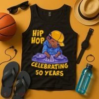 Hip Hop Music 50th Anniversary Black History DJ Dance Rapper Tank Top thumb 4
