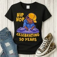 Hip Hop Music 50th Anniversary Black History DJ Dance Rapper Women's T-Shirt thumb 3
