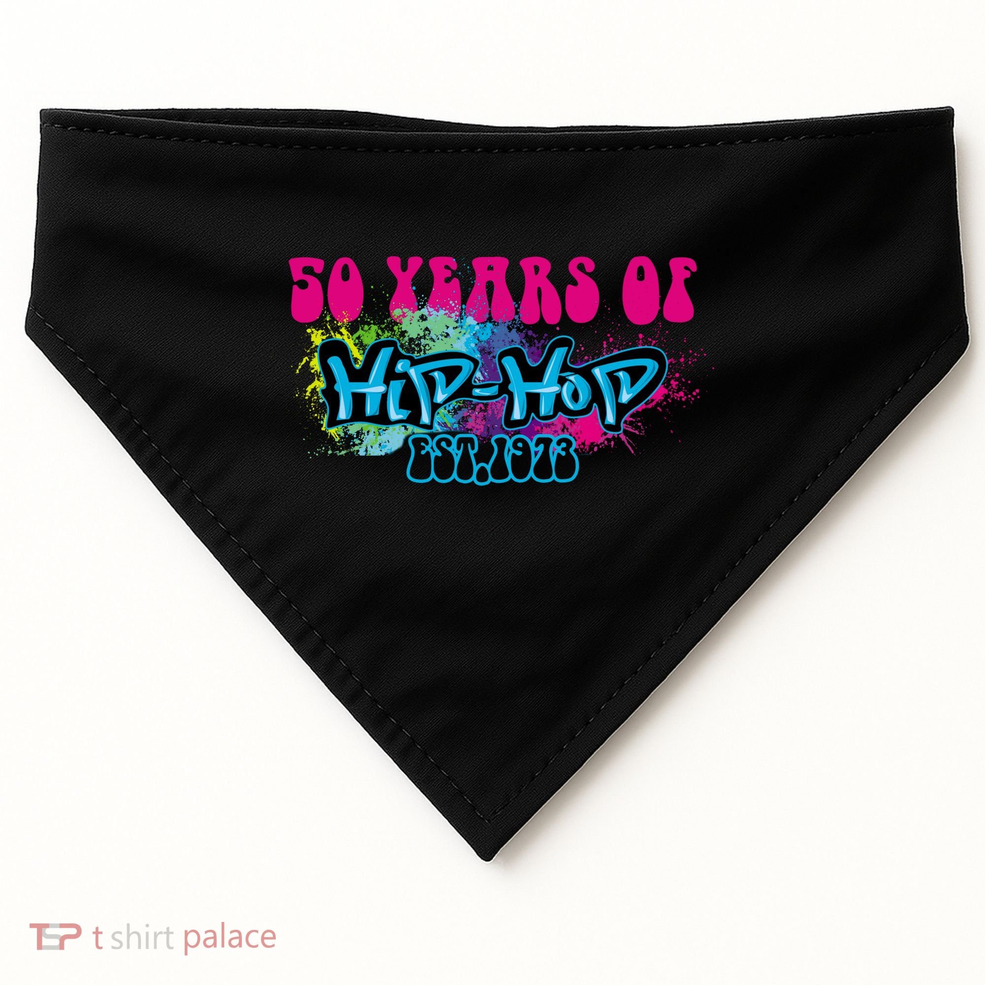 Hip Hop Music 50th Anniversary Rap Music USA-Made Doggie Bandana