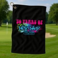 Hip Hop Music 50th Anniversary Rap Music Golf Towel thumb 1