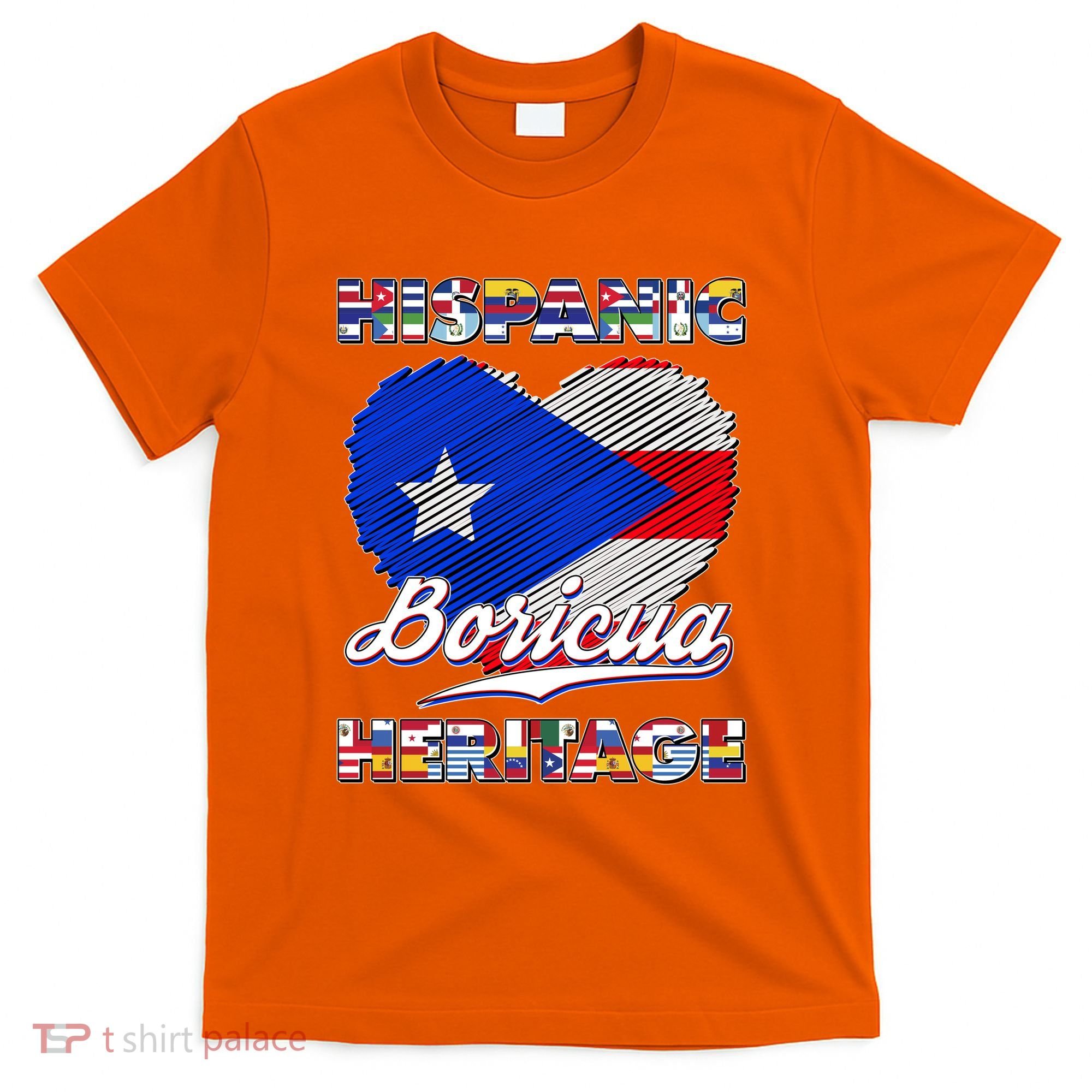 Hispanic Heritage Month Boricua Puerto Rico Flag T-Shirt