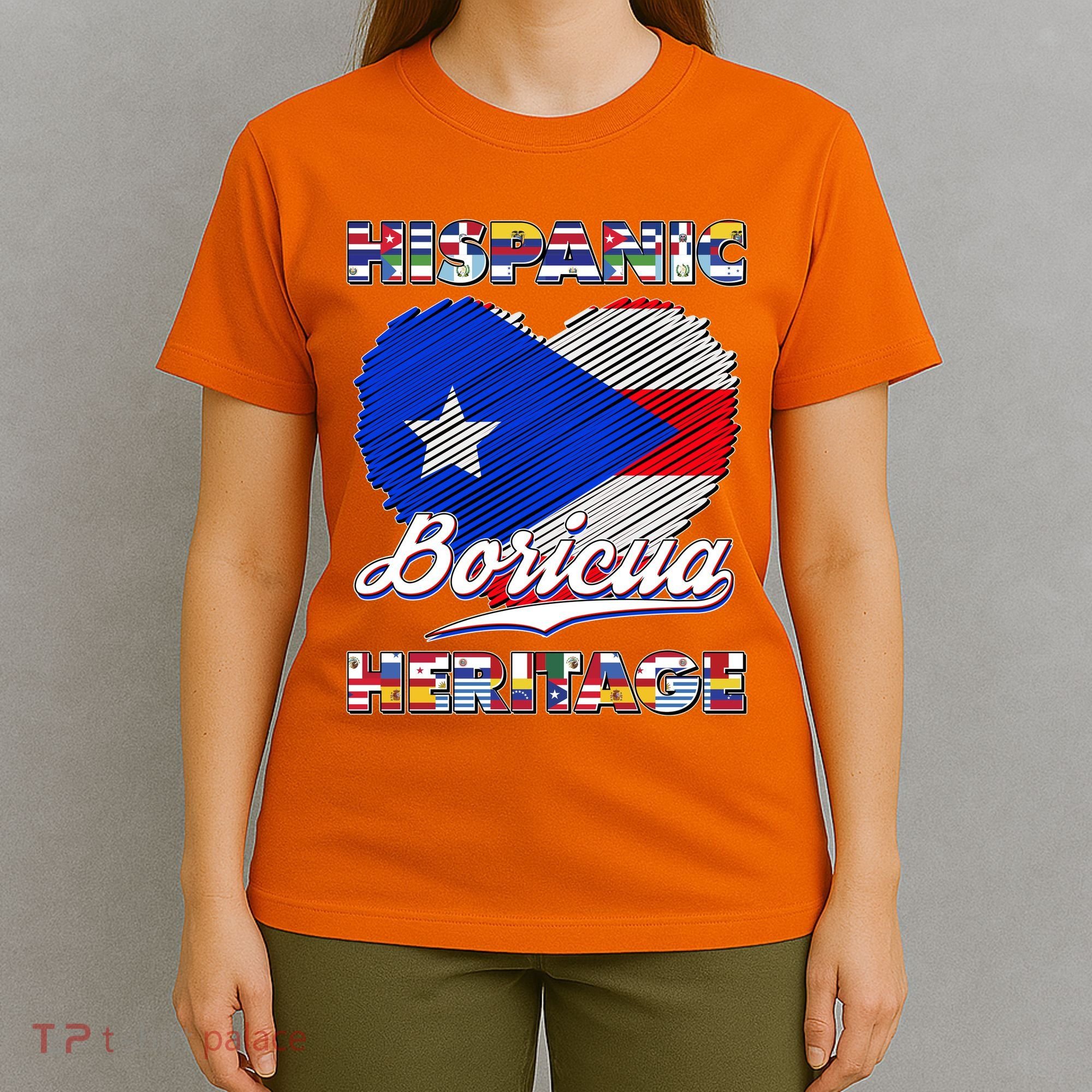 Hispanic Heritage Month Boricua Puerto Rico Flag T-Shirt