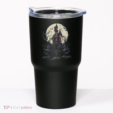 Haunted House Mansion Moon Halloween Decor Tumbler