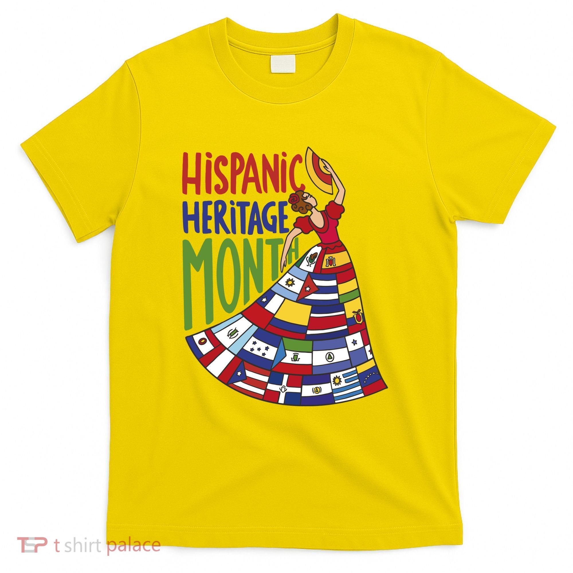 Hispanic Heritage Month Lady Flag T-Shirt