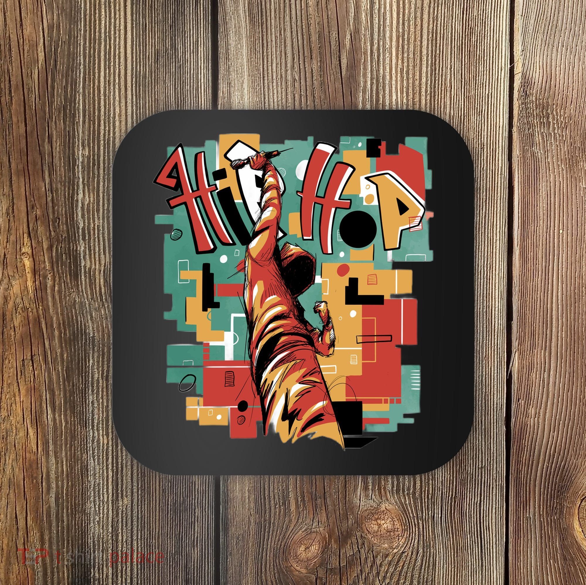 Hip Hop Music Retro Logo Coaster
