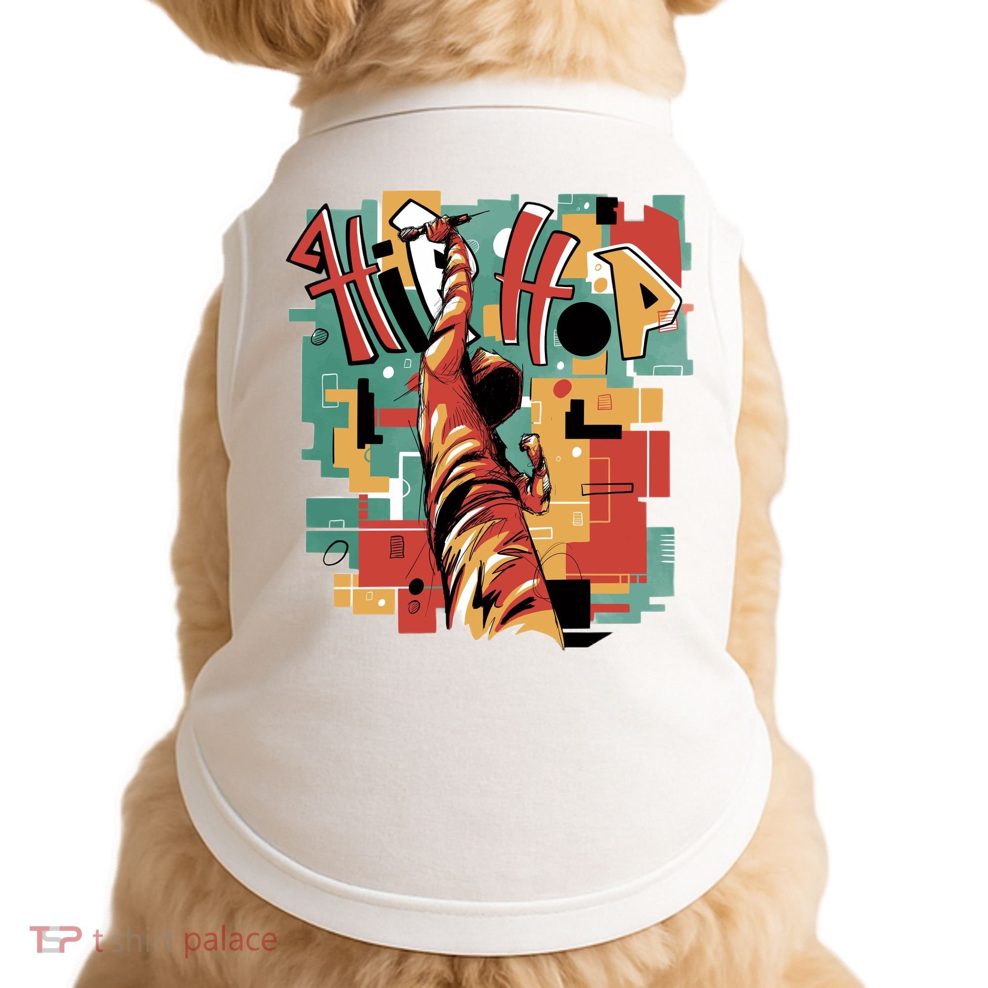 Hip Hop Music Retro Logo Doggie Tank