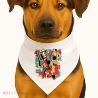 Hip Hop Music Retro Logo USA-Made Doggie Bandana thumb 1
