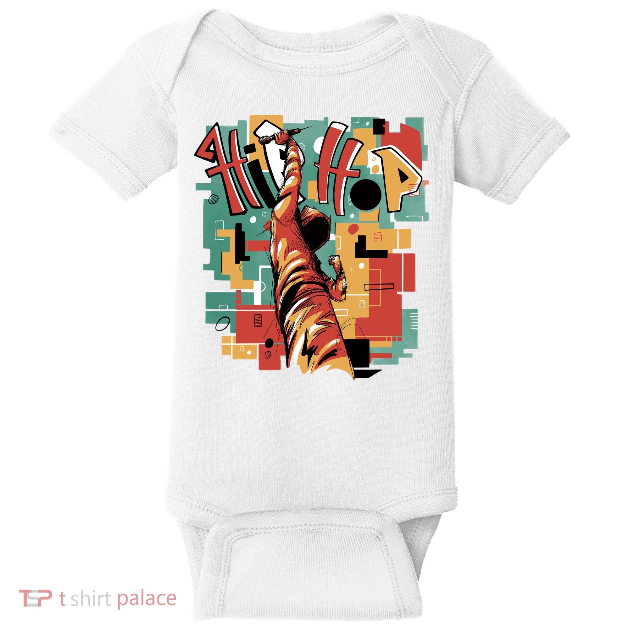 Hip Hop Music Retro Logo Baby Bodysuit