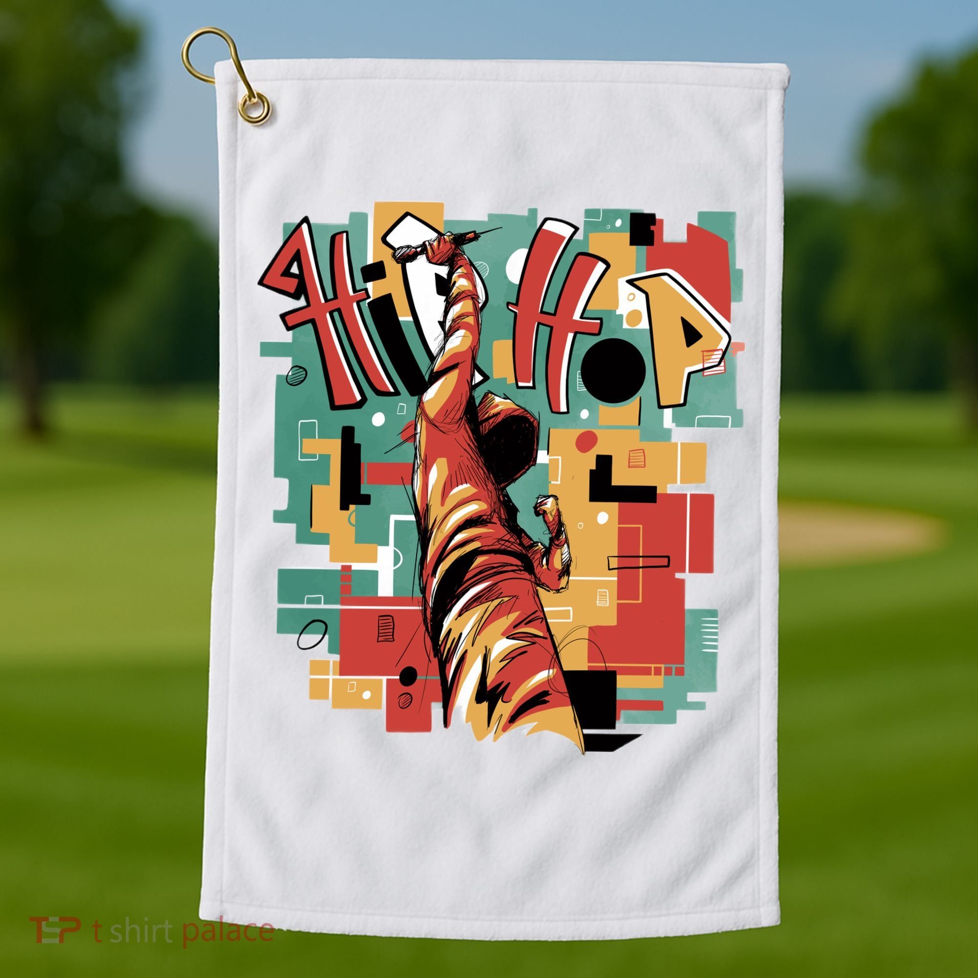 Hip Hop Music Retro Logo Golf Towel