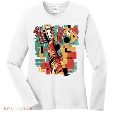 Hip Hop Music Retro Logo Women's Long Sleeve Shirt