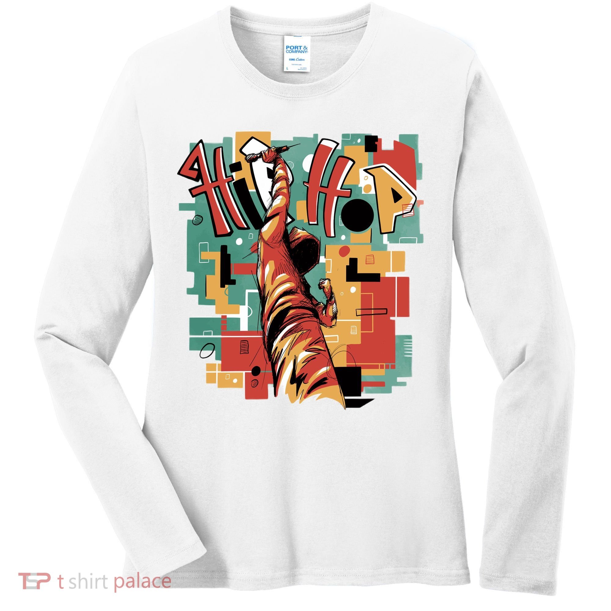 Hip Hop Music Retro Logo Women's Long Sleeve Shirt