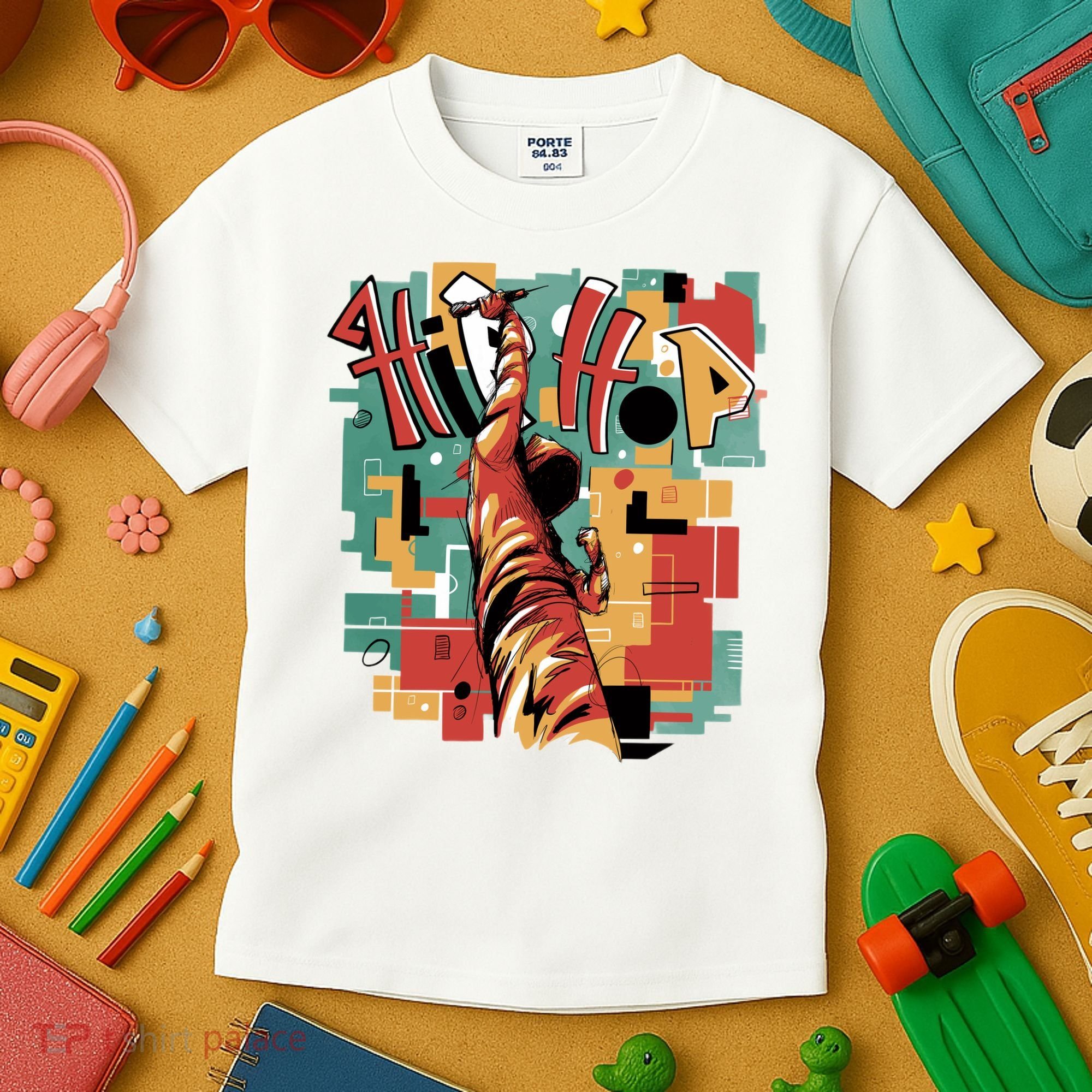 Hip Hop Music Retro Logo Kids T-Shirt
