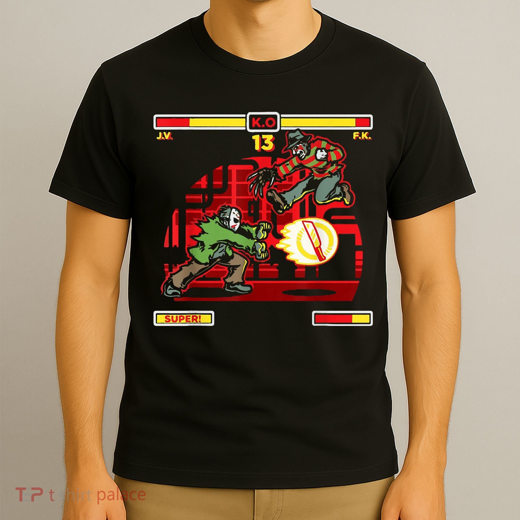 Halloween Horror Movie Characters Match Up KO T-Shirt