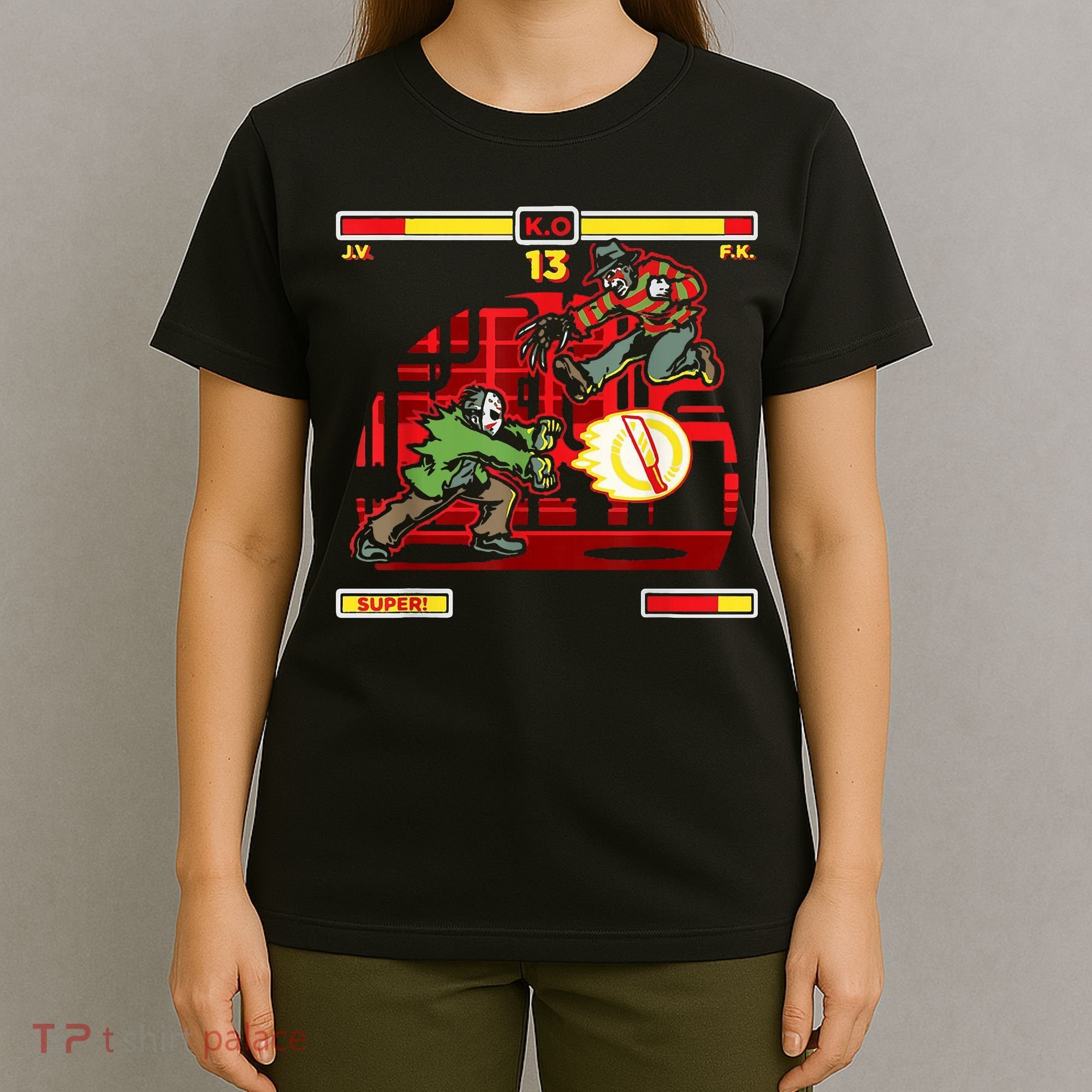 Halloween Horror Movie Characters Match Up KO T-Shirt