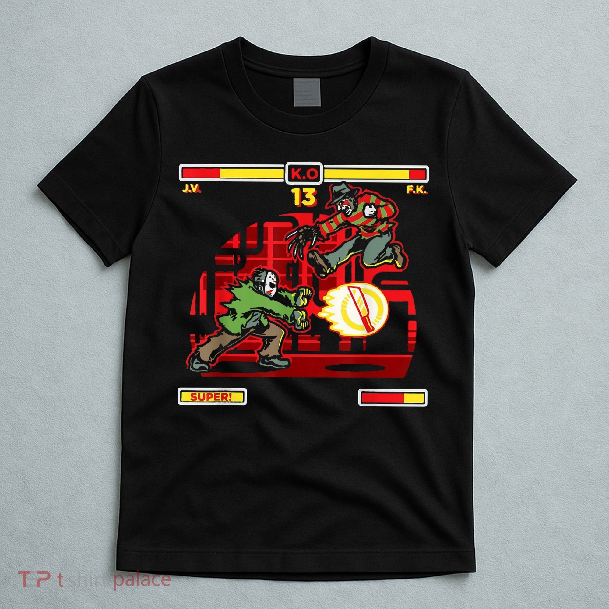 Halloween Horror Movie Characters Match Up KO T-Shirt