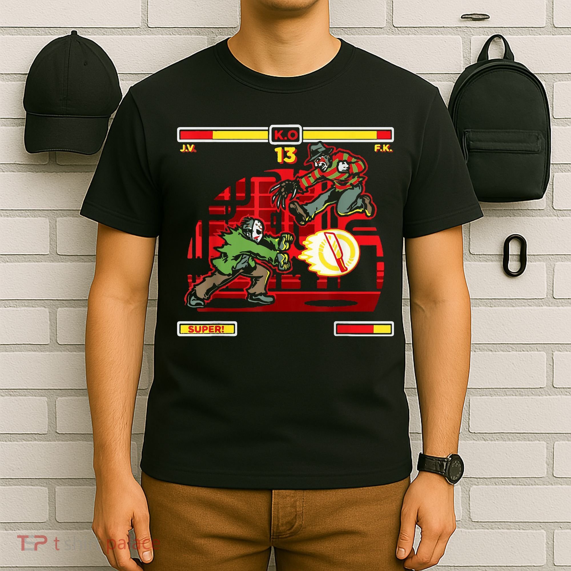 Halloween Horror Movie Characters Match Up KO T-Shirt