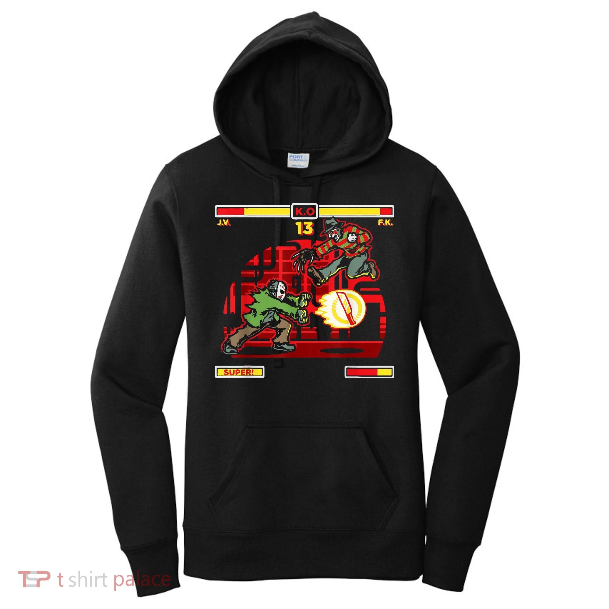 Halloween Horror Movie Characters Match Up KO Women's Hoodie