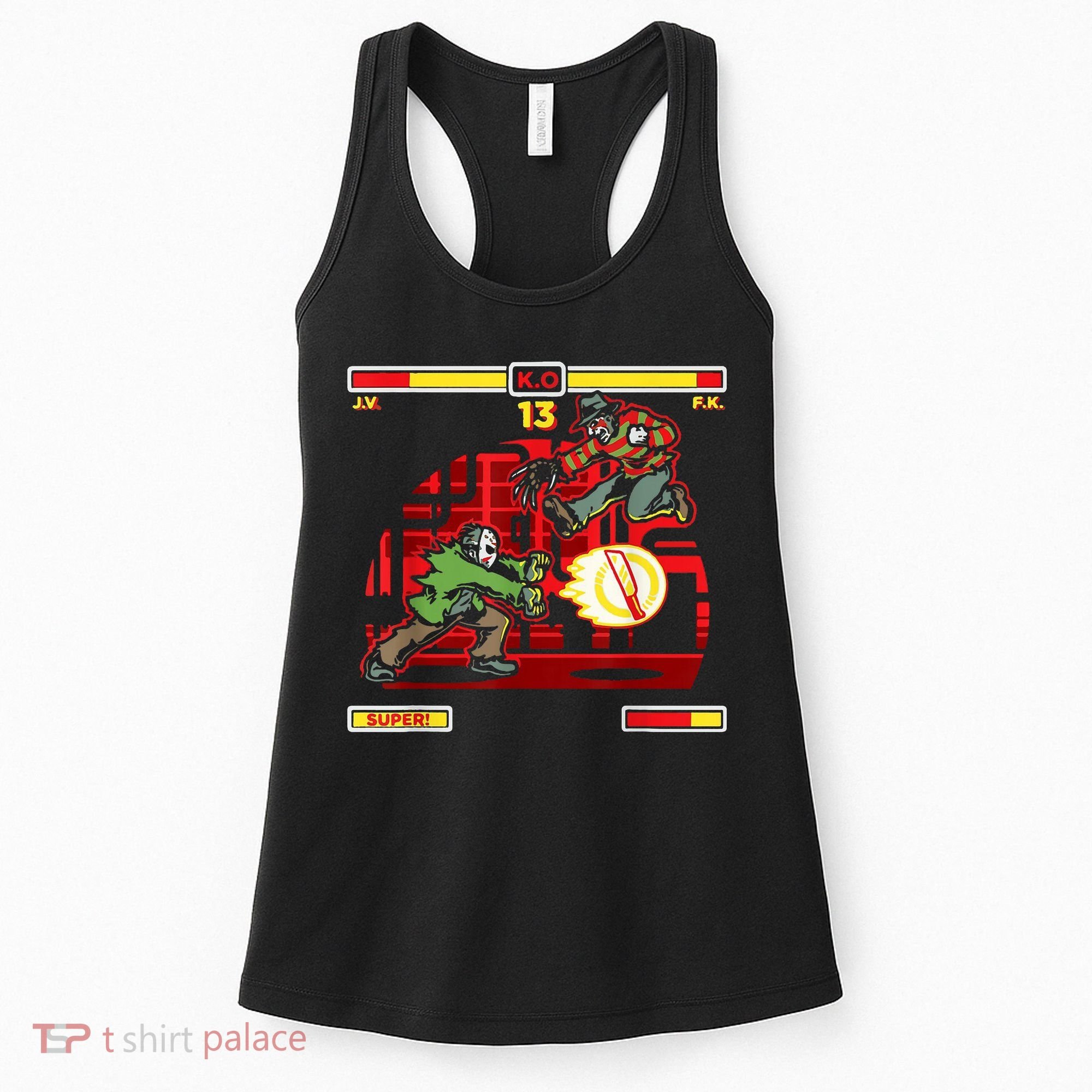Halloween Horror Movie Characters Match Up KO Women's Tank Top