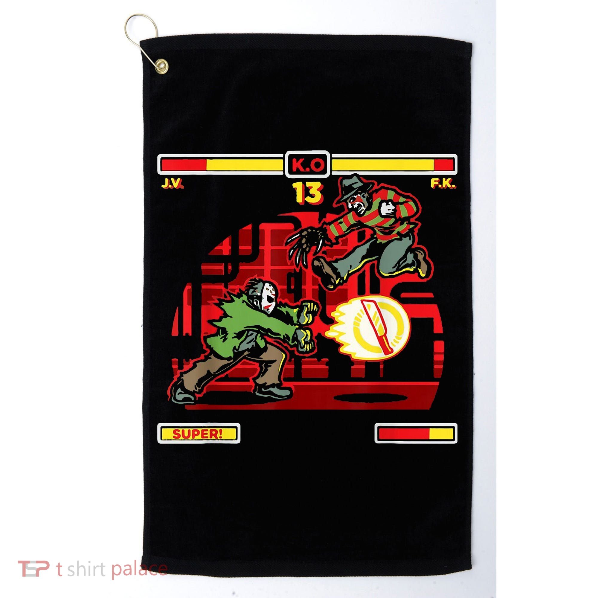 Halloween Horror Movie Characters Match Up KO Golf Towel