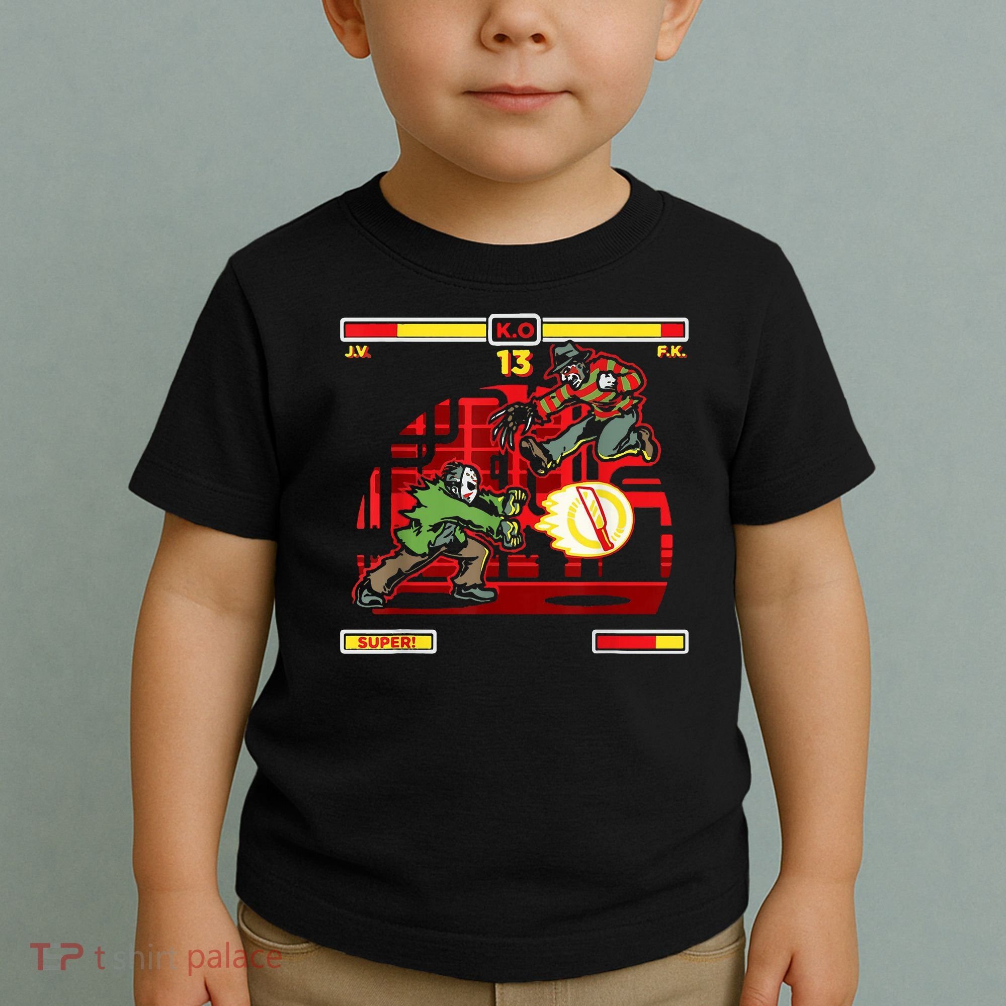 Halloween Horror Movie Characters Match Up KO Toddler T-Shirt