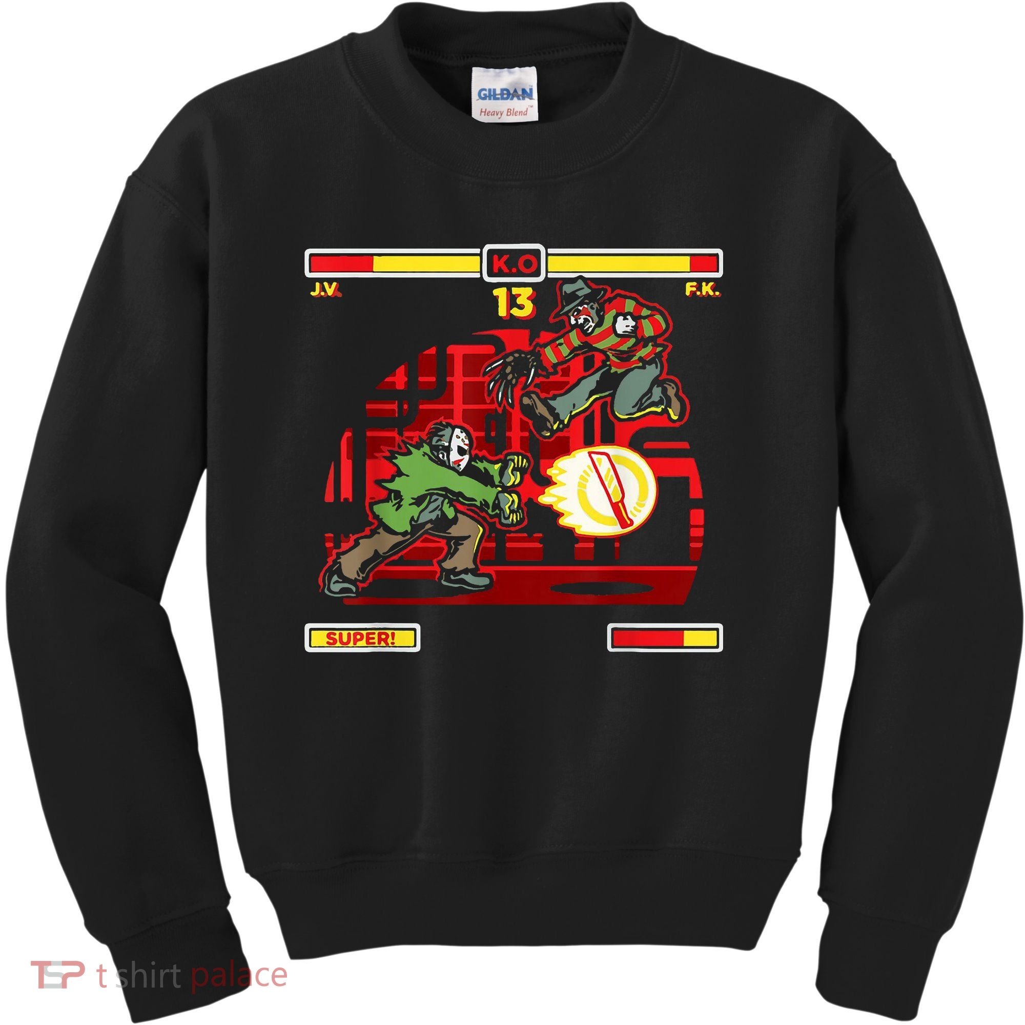 Halloween Horror Movie Characters Match Up KO Kids Sweatshirt