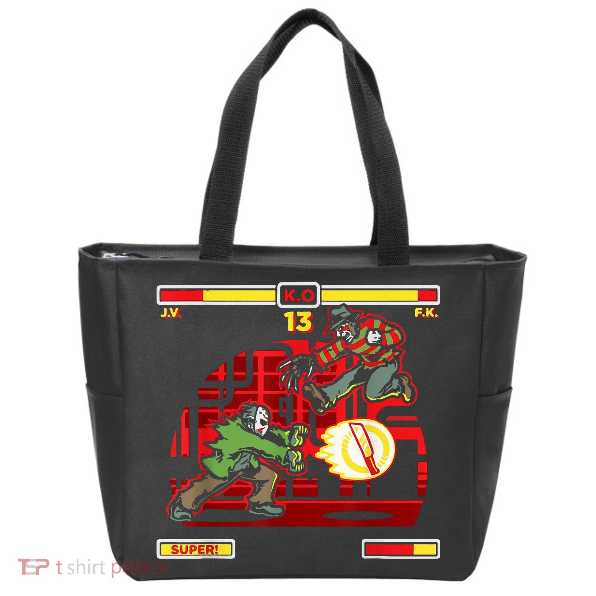 Halloween Horror Movie Characters Match Up KO Tote Bag