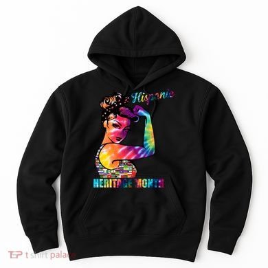 Hispanic Heritage Month Messy Bun Colorful Hoodie