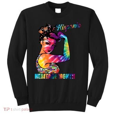 Hispanic Heritage Month Messy Bun Colorful Sweatshirt