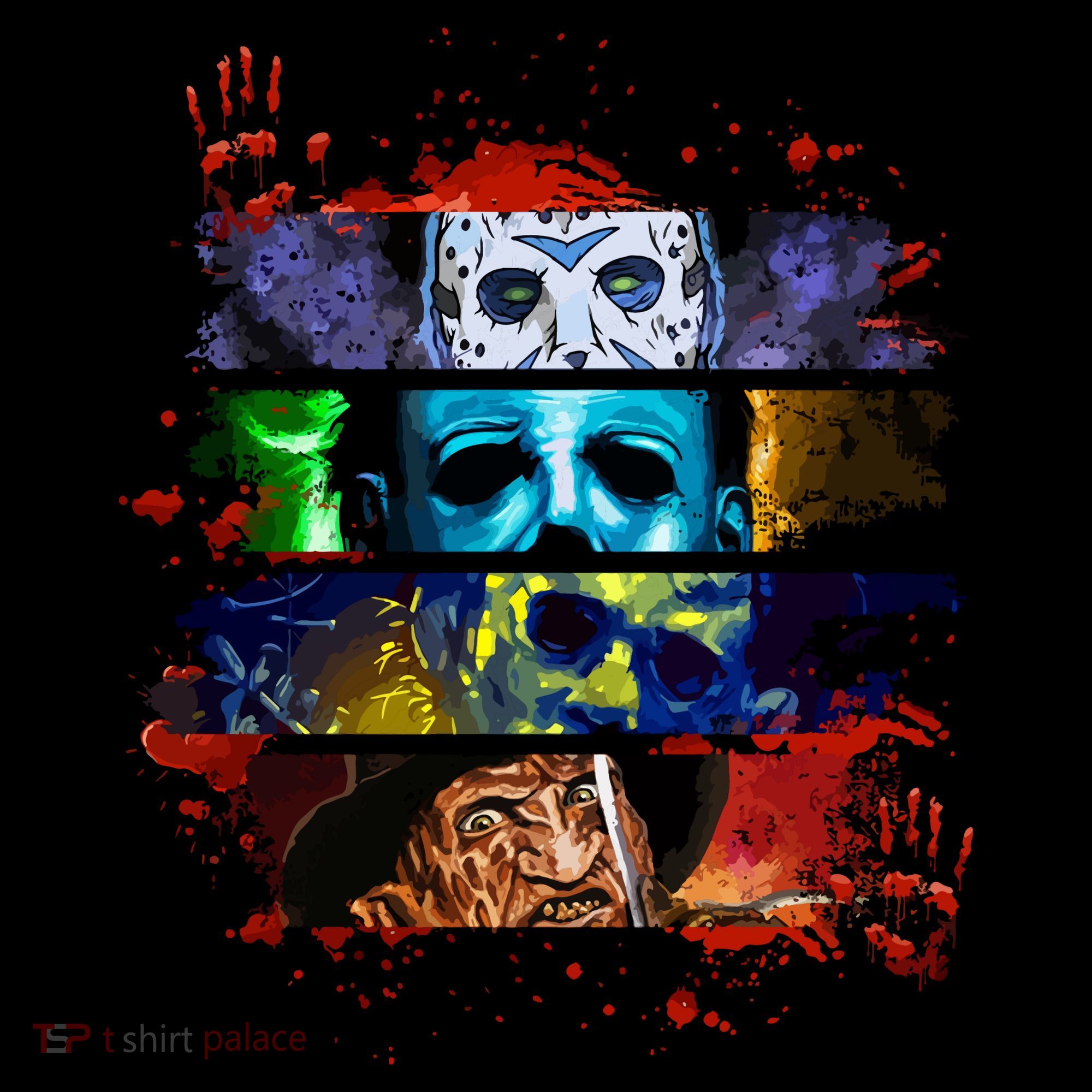 Halloween Horror Movies Characters Spooky Killer Kids Colorblock Raglan Jersey