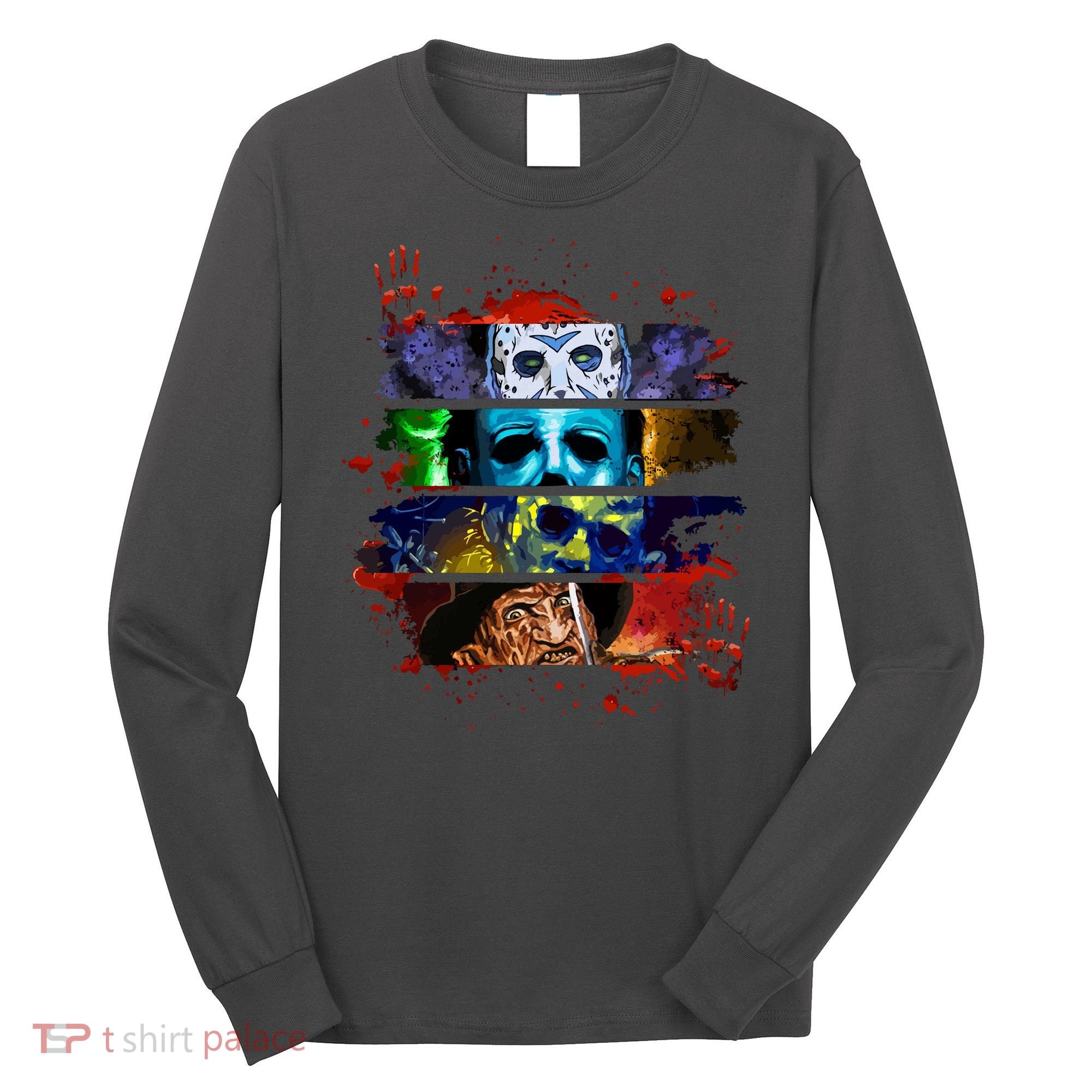 Halloween Horror Movies Characters Spooky Killer Long Sleeve Shirt
