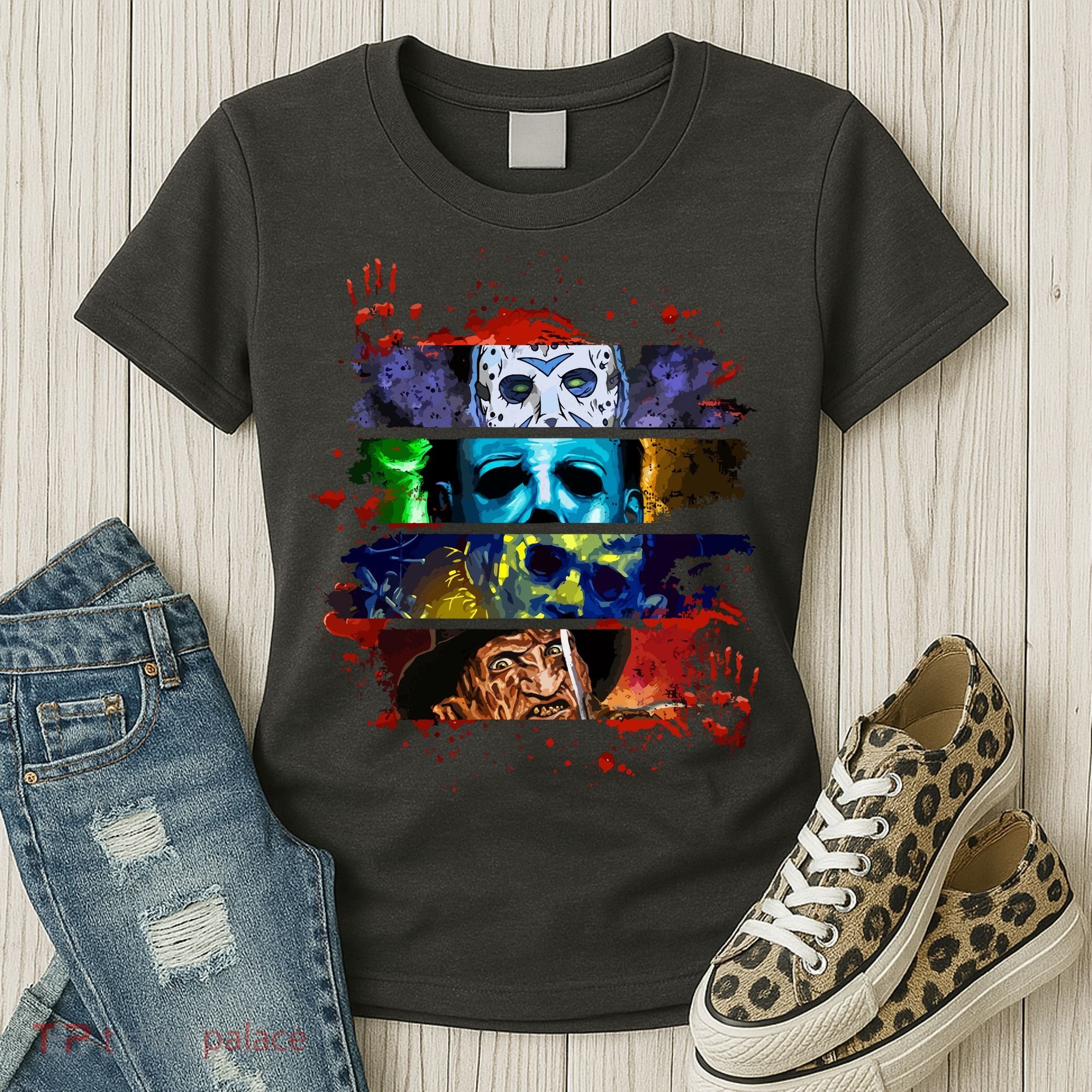 Halloween Horror Movies Characters Spooky Killer Women's T-Shirt