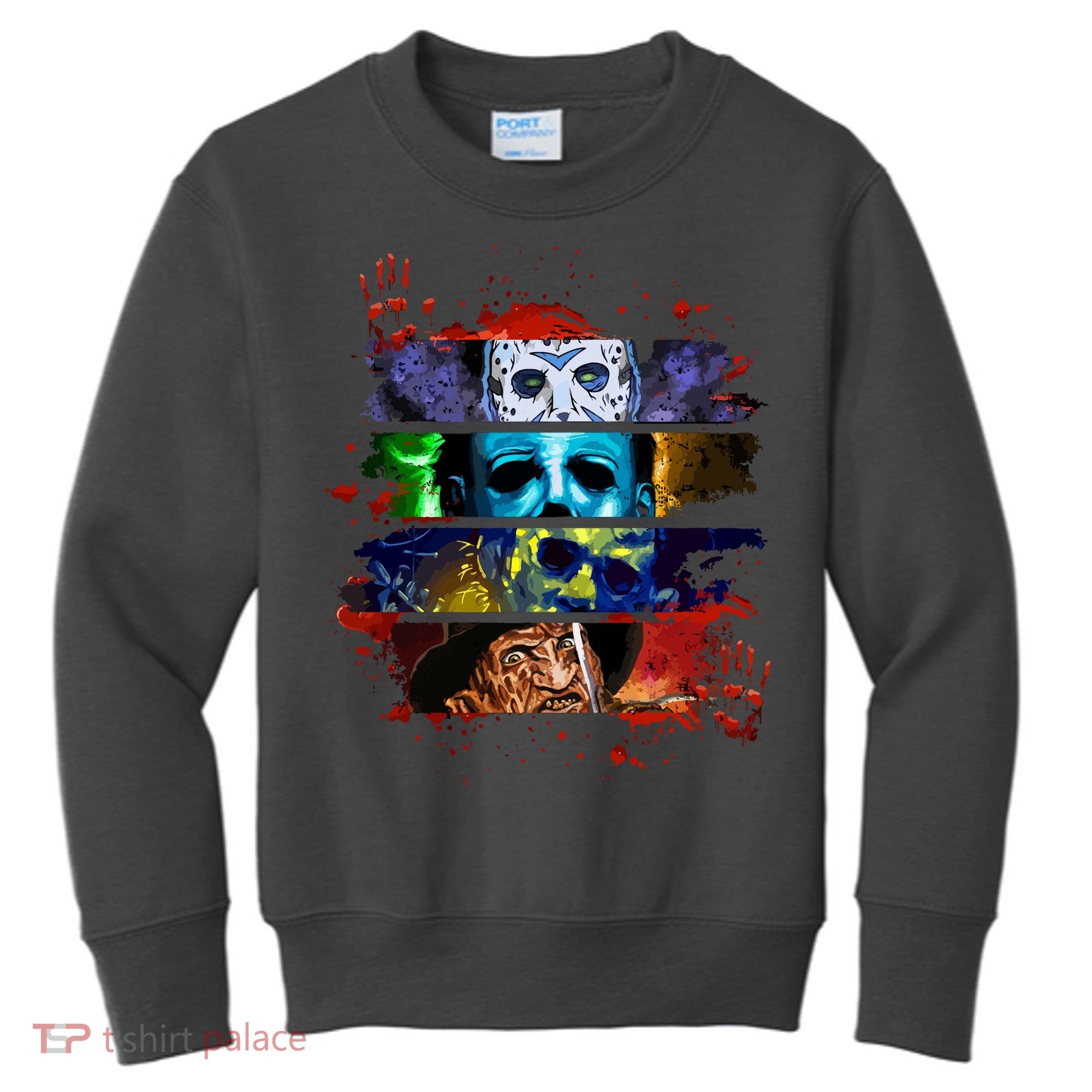 Halloween Horror Movies Characters Spooky Killer Kids Sweatshirt